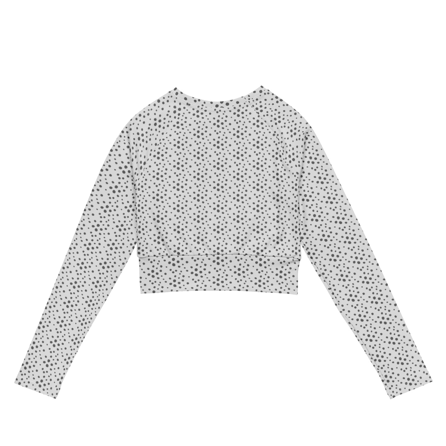 Long-sleeve fitted crop top