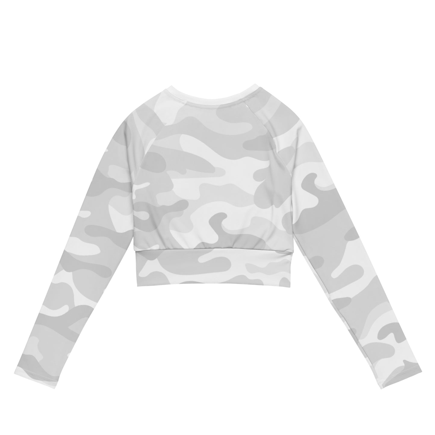 Long-sleeve fitted crop top