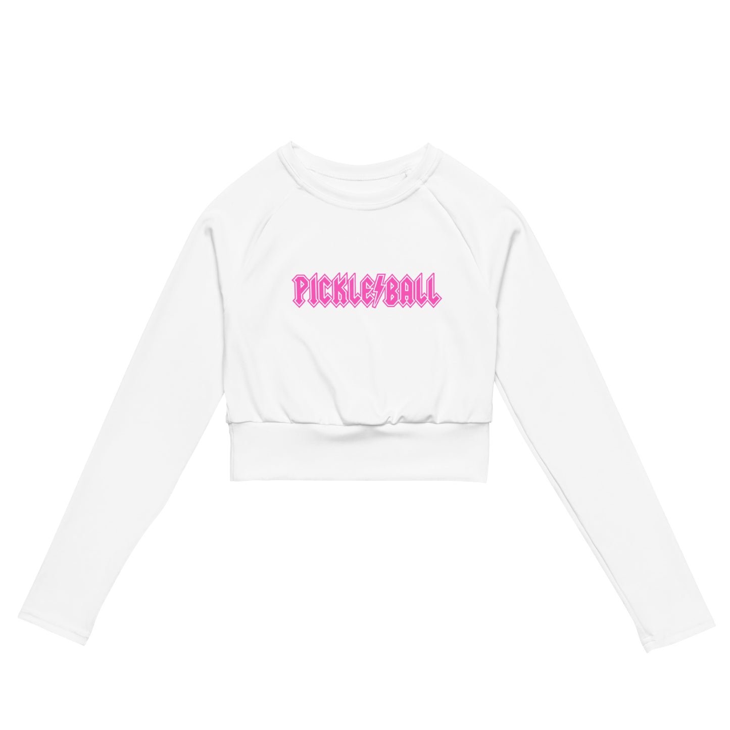 Women's long-sleeve pickleball crop top