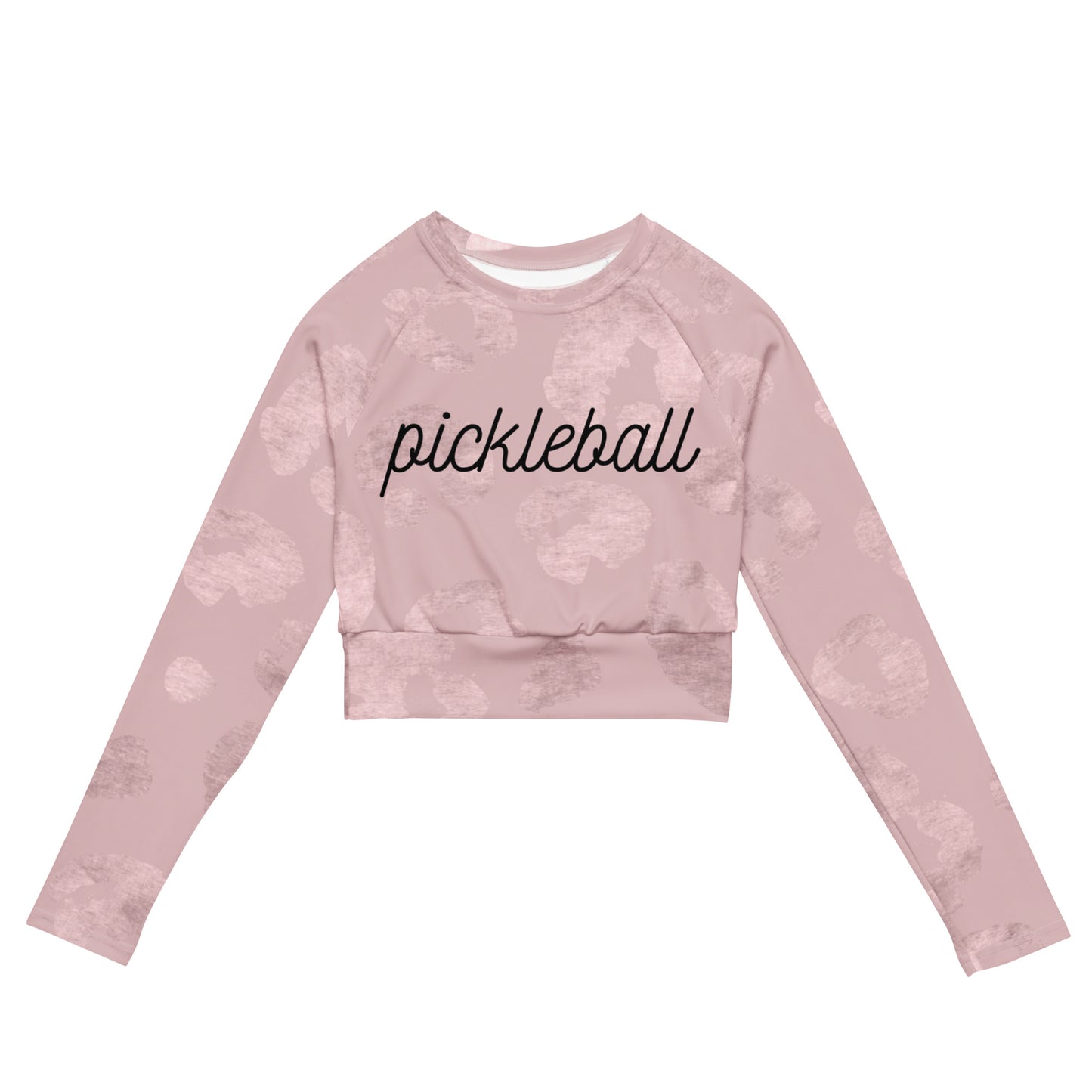 Recycled long-sleeve crop top