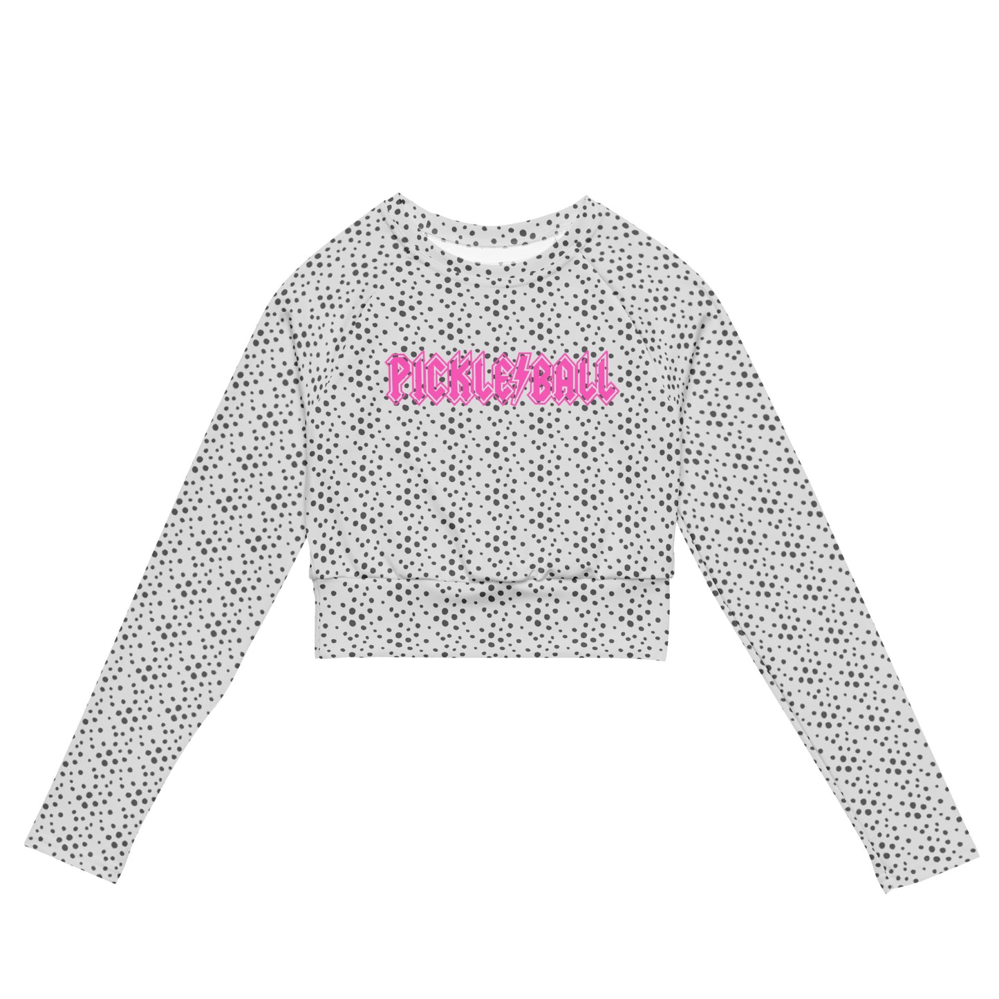 Long-sleeve fitted crop top