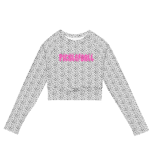 Long-sleeve fitted crop top