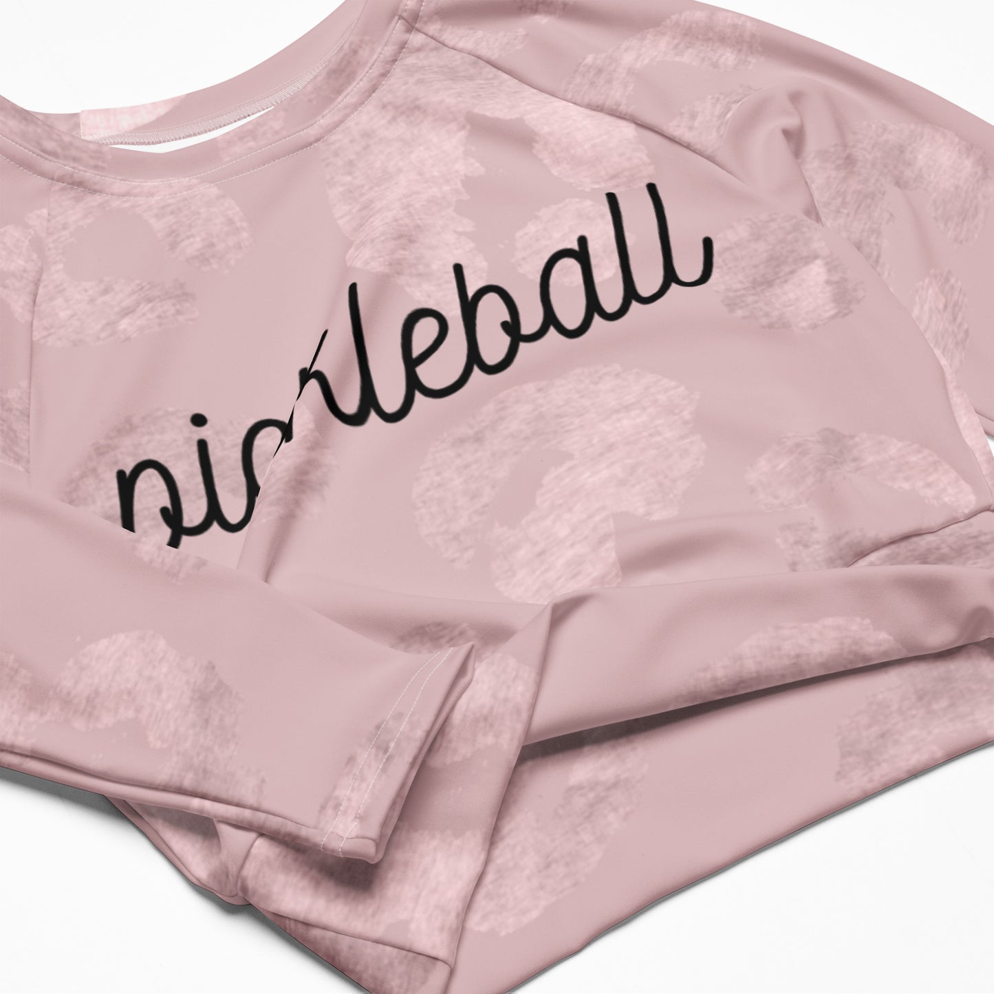 Recycled long-sleeve crop top