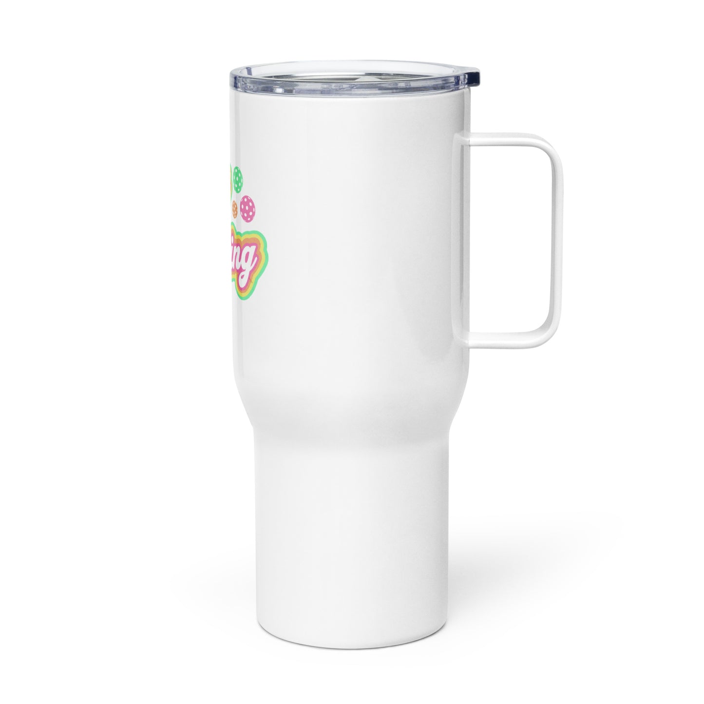 Pickleball Travel mug with a handle